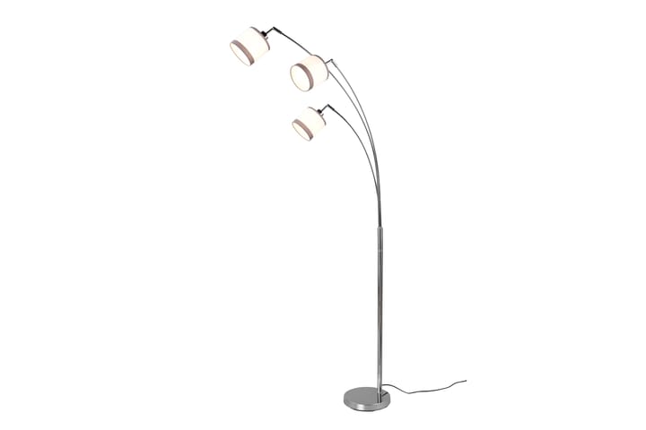 Lattiavalaisin Davos 3-os Kromi/Valkoinen - TRIO - 5-vartinen lattiavalaisin - Lightbox - PH lamppu - Verkkovalaisin - 2-vartinen lattiavalaisin - Uplight lattiavalaisin - 3-vartinen lattiavalaisin - Kaarivalaisin - Olohuoneen valaisin - Tiffanylamppu - Riisipaperivalaisin - Lattiavalaisin