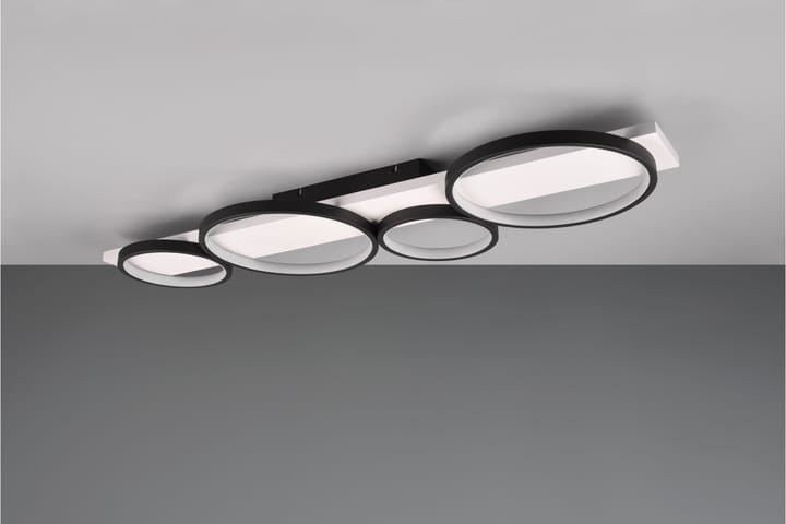 LED-Kattovalaisin Medera 4-os Mattamusta - TRIO - Tiffanylamppu - Olohuoneen valaisin - Plafondit - Kattovalaisin