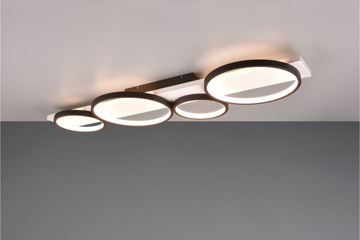 LED-Kattovalaisin Medera 4-os Mattamusta - TRIO - Tiffanylamppu - Olohuoneen valaisin - Plafondit - Kattovalaisin