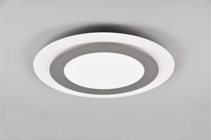 LED-Kattovalaisin Morgan Valkoinen/Harjattu Teräs - TRIO - Tiffanylamppu - Olohuoneen valaisin - Plafondit - Kattovalaisin