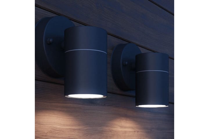 LED-seinävalaisimet ulkotiloihin 2 kpl Ruost. teräs Alaspäin - Musta - Seinävalaisin makuuhuone - Riisipaperivalaisin - Kaarivalaisin - Verkkovalaisin - Seinävalaisin - PH lamppu - Lightbox - Tiffanylamppu