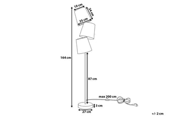 Lattiavalaisin Grande 164 cm - Musta - Valaistus - Sisävalaistus & lamput - Lattiavalaisin - 5-vartinen lattiavalaisin