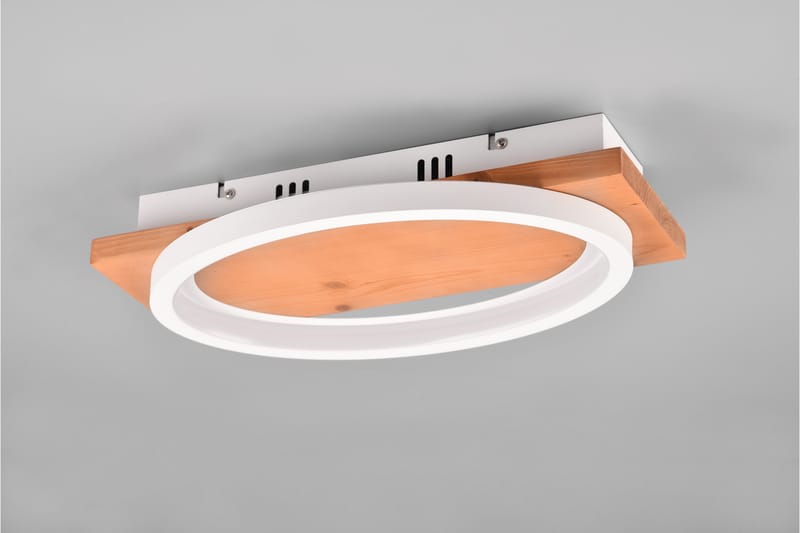 LED-Seinävalaisin Barca 1-os Mattavalkoinen/Puu, TRIO