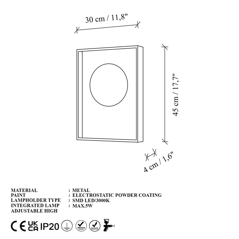 Loomba seinävalaisin 45 cm - Valaistus - Sisävalaistus & lamput - Erikoisvalaisin - Riisipaperivalaisin