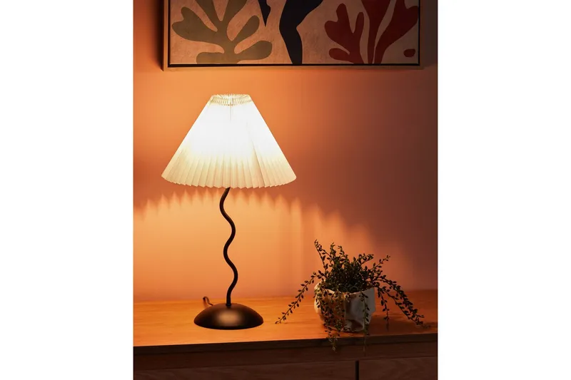 Montecristo Pöytävalaisin 49 cm E27 - Musta/Valkoinen - Valaistus - Sisävalaistus & lamput - Erikoisvalaisin - Riisipaperivalaisin