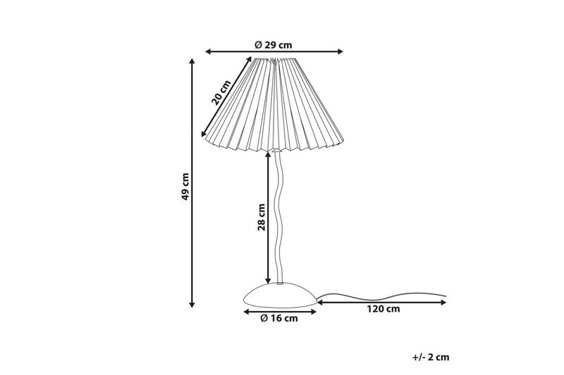 Montecristo Pöytävalaisin 49 cm E27 - Musta/Valkoinen - Valaistus - Sisävalaistus & lamput - Erikoisvalaisin - Riisipaperivalaisin