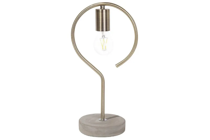 Narcissus Pöytävalaisin 40 cm E27, Messinki/Harmaa