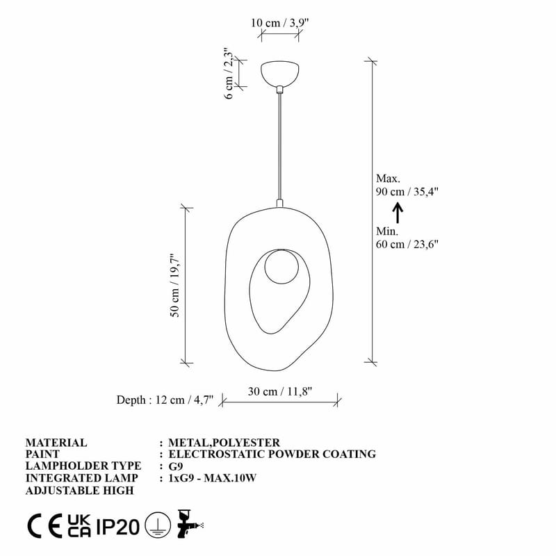 Orvinor riippuvalaisin - Valaistus - Sisävalaistus & lamput - Erikoisvalaisin - Riisipaperivalaisin