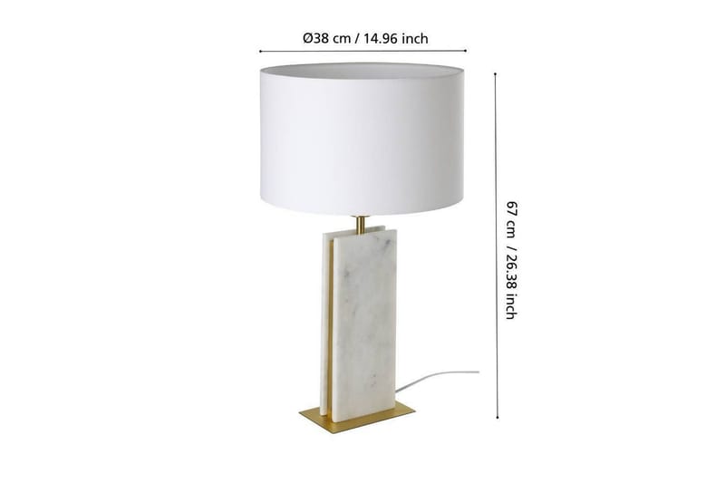 Pöytälamppu Eglo Belesar Messinki/Valkoinen - Messinki/Valkoinen - Valaistus - Sisävalaistus & lamput - Erikoisvalaisin - Riisipaperivalaisin