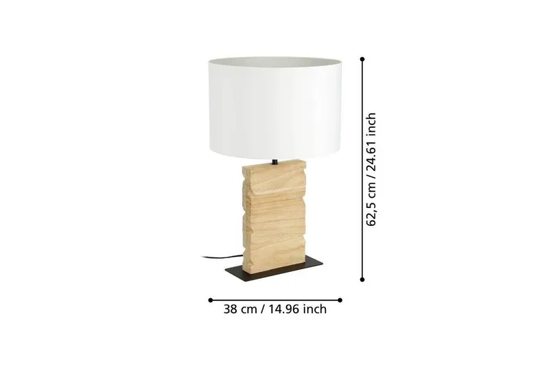 Pöytälamppu Eglo Contessore Suora Valkoinen/puu - Valaistus - Sisävalaistus & lamput - Erikoisvalaisin - Riisipaperivalaisin