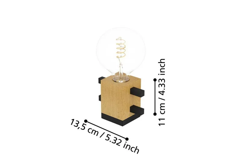 Pöytälamppu Eglo Levantara Musta/Puu - Valaistus - Sisävalaistus & lamput - Erikoisvalaisin - Riisipaperivalaisin