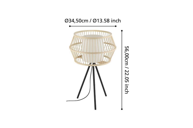 Pöytälamppu Eglo Monterroso Luonnollinen - Valaistus - Sisävalaistus & lamput - Erikoisvalaisin - Riisipaperivalaisin