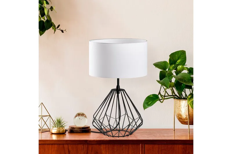 Pöytävalaisin Almasi Valkoinen / Musta - Valkoinen / Musta - Valaistus - Sisävalaistus & lamput - Erikoisvalaisin - Riisipaperivalaisin