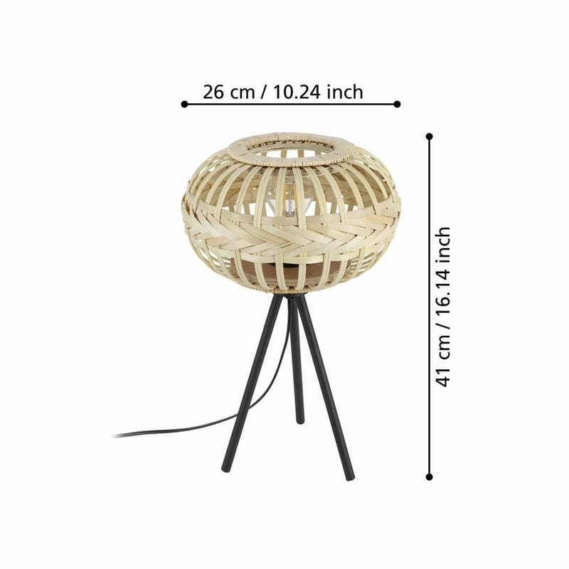 Pöytävalaisin Amsfield - 26 cm - Valaistus - Sisävalaistus & lamput - Erikoisvalaisin - Riisipaperivalaisin