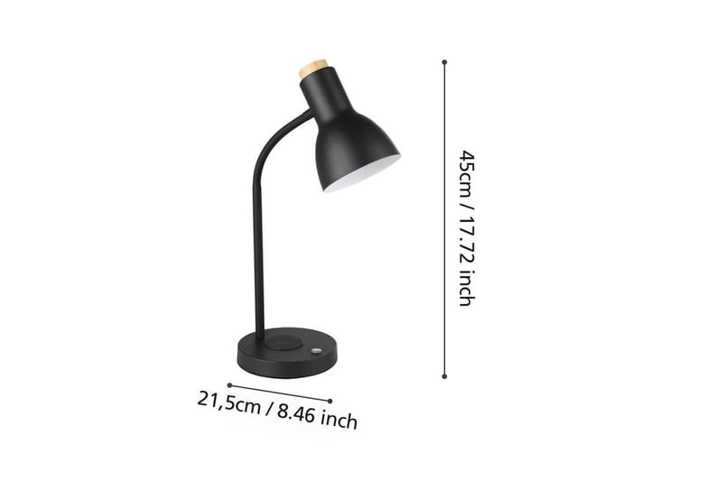 Pöytävalaisin Eglo Veradal-Qi kosketusohjattu - Musta/Ruskea - Valaistus - Sisävalaistus & lamput - Erikoisvalaisin - Riisipaperivalaisin