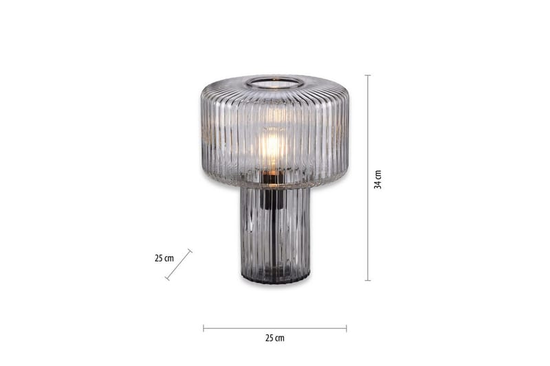 Pöytävalaisin Fungus - Savunvärinen - Valaistus - Sisävalaistus & lamput - Erikoisvalaisin - Riisipaperivalaisin