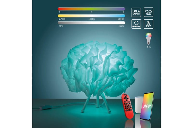 Pöytävalaisin Lolasmart Naomi - 35x30x35 cm - Valaistus - Sisävalaistus & lamput - Erikoisvalaisin - Riisipaperivalaisin