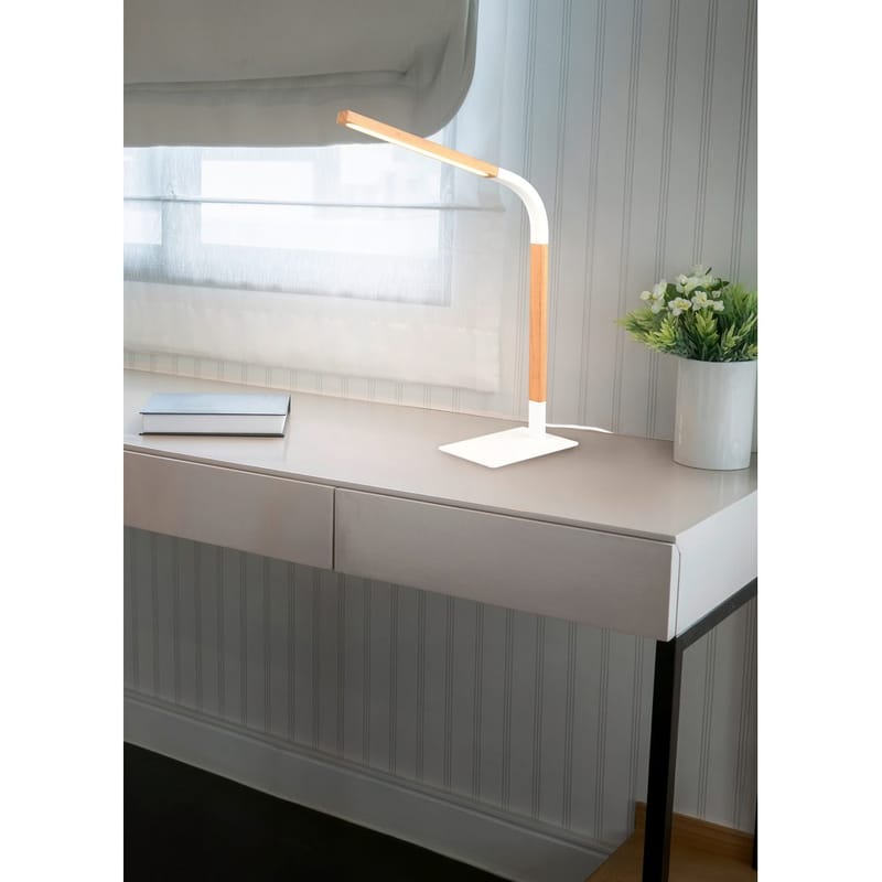 Pöytävalaisin Norris - Mattavalkoinen/puu - Valaistus - Sisävalaistus & lamput - Erikoisvalaisin - Riisipaperivalaisin