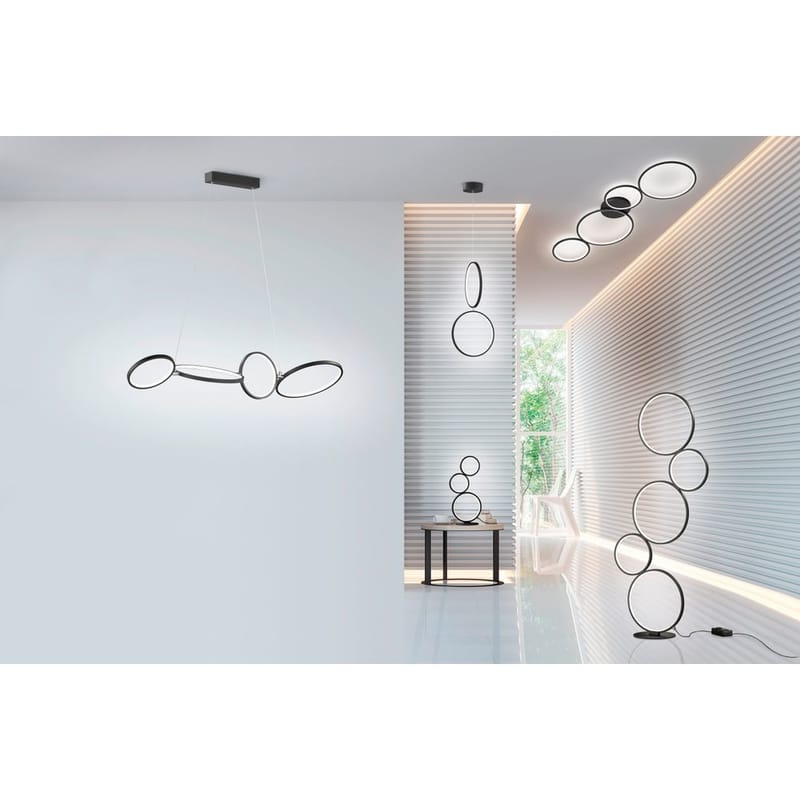 Pöytävalaisin Rondo - Mattamusta - Valaistus - Sisävalaistus & lamput - Erikoisvalaisin - Riisipaperivalaisin