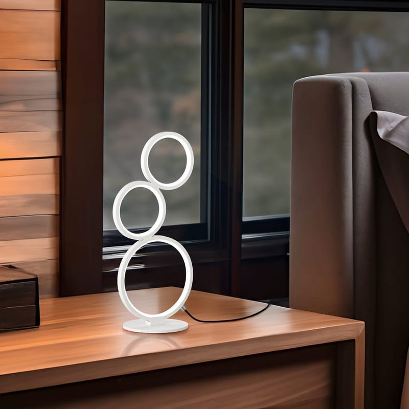 Pöytävalaisin Rondo - Mattavalkoinen - Valaistus - Sisävalaistus & lamput - Erikoisvalaisin - Riisipaperivalaisin