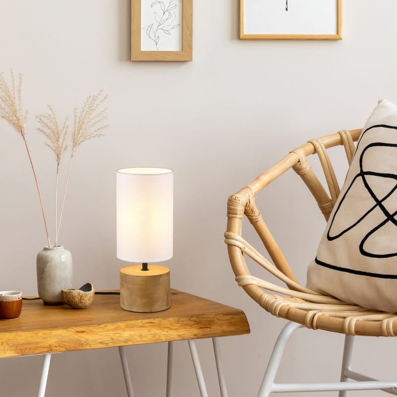 Pöytävalaisin Woody - Puu/valkoinen - Valaistus - Sisävalaistus & lamput - Erikoisvalaisin - Riisipaperivalaisin