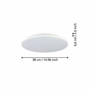 Pinnalle asennettava lamppu Crespillo - 380 mm - Valaistus - Sisävalaistus & lamput - Erikoisvalaisin - Tiffanylamppu