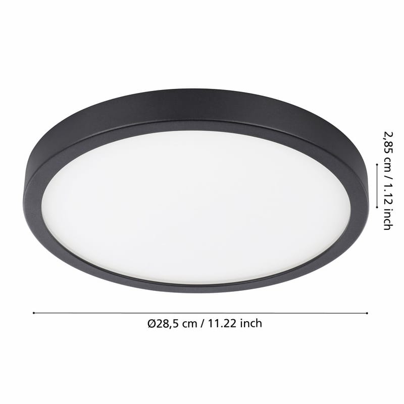 Plafondi Argolis Ø285 mm - Musta - Valaistus - Sisävalaistus & lamput - Erikoisvalaisin - Tiffanylamppu