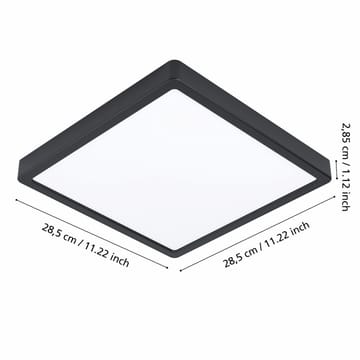 Plafondi Argolis 285x285 mm - Musta - Valaistus - Sisävalaistus & lamput - Erikoisvalaisin - Tiffanylamppu