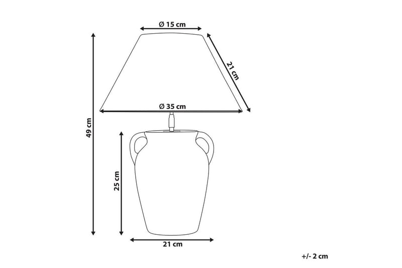 Ponze Pöytävalaisin 49 cm E27 - Harmaa - Valaistus - Sisävalaistus & lamput - Erikoisvalaisin - Riisipaperivalaisin