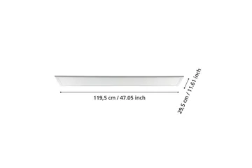 Rasterivalaistus Eglo LED-Panel 4000K 1200x300 mm - Valkoinen - Valaistus - Sisävalaistus & lamput - Seinävalaisimet - Seinäplafondi