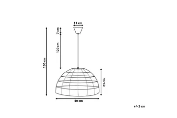 Kattovalaisin Selenge 40 cm - Ruskea - Valaistus - Sisävalaistus & lamput - Keittiövalaisin - Kattovalaisin keittiö