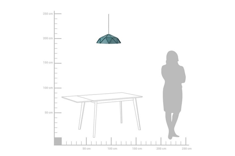Kattovalaisin Senia 45 cm - Sininen - Valaistus - Sisävalaistus & lamput - Erikoisvalaisin - Riisipaperivalaisin