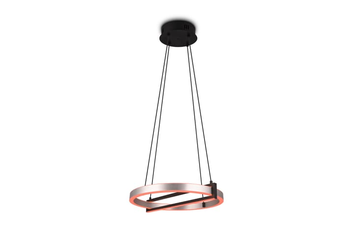 LED-Riippuvalaisin WiZ Thompson 55 cm RGB Harjattu Alumiini - TRIO - Olohuoneen valaisin - Riisipaperivalaisin - Lightbox - Tiffanylamppu - Verkkovalaisin - Kattovalaisin makuuhuone - Kaarivalaisin - Kattovalaisin
 - Riippuvalaisimet - Kattovalaisin keittiö - PH lamppu - Ikkunavalaisin riippuva