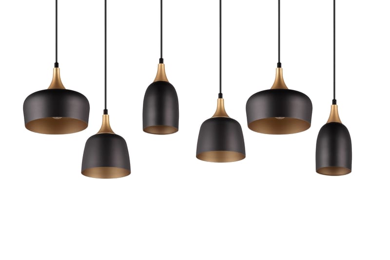 Riippuvalaisin Chiraz 6-os E27 Mattamusta/Mattamessinki - TRIO - Valaistus - Sisävalaistus & lamput - Erikoisvalaisin - Riisipaperivalaisin