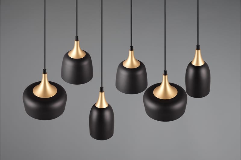 Riippuvalaisin Chiraz 6-os E27 Mattamusta/Mattamessinki - TRIO - Valaistus - Sisävalaistus & lamput - Erikoisvalaisin - Riisipaperivalaisin