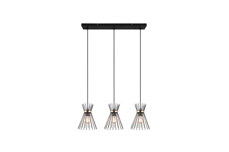 Riippuvalaisin Rod 3-os Musta/Kulta - TRIO - Valaistus - Sisävalaistus & lamput - Erikoisvalaisin - Riisipaperivalaisin