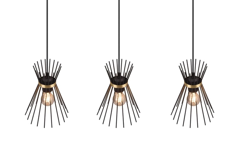 Riippuvalaisin Rod 3-os Musta/Kulta - TRIO - Valaistus - Sisävalaistus & lamput - Erikoisvalaisin - Riisipaperivalaisin