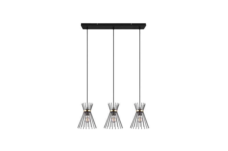 Riippuvalaisin Rod 3-os Musta/Kulta - TRIO - Valaistus - Sisävalaistus & lamput - Erikoisvalaisin - Riisipaperivalaisin