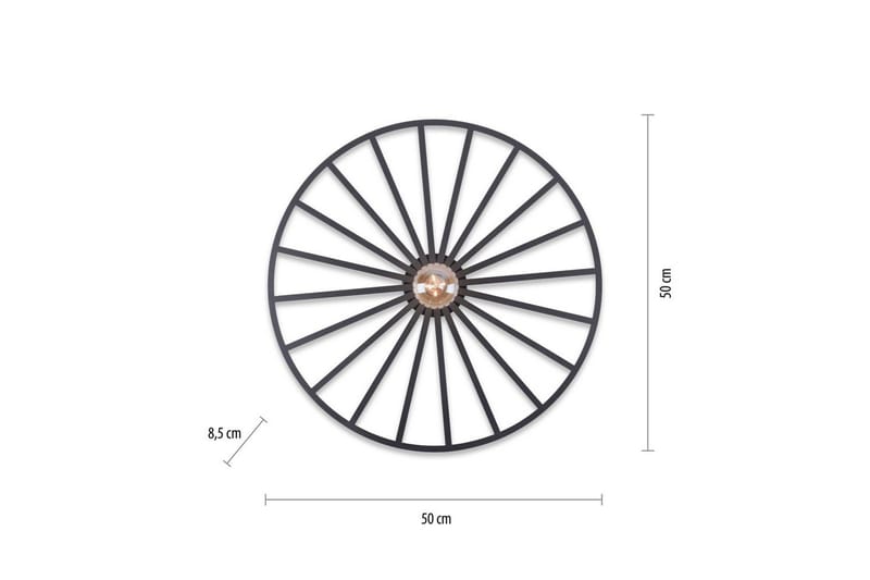 Seinä- ja kattovalaisin Spike - 50x9x50 cm - Valaistus - Sisävalaistus & lamput - Erikoisvalaisin - Tiffanylamppu