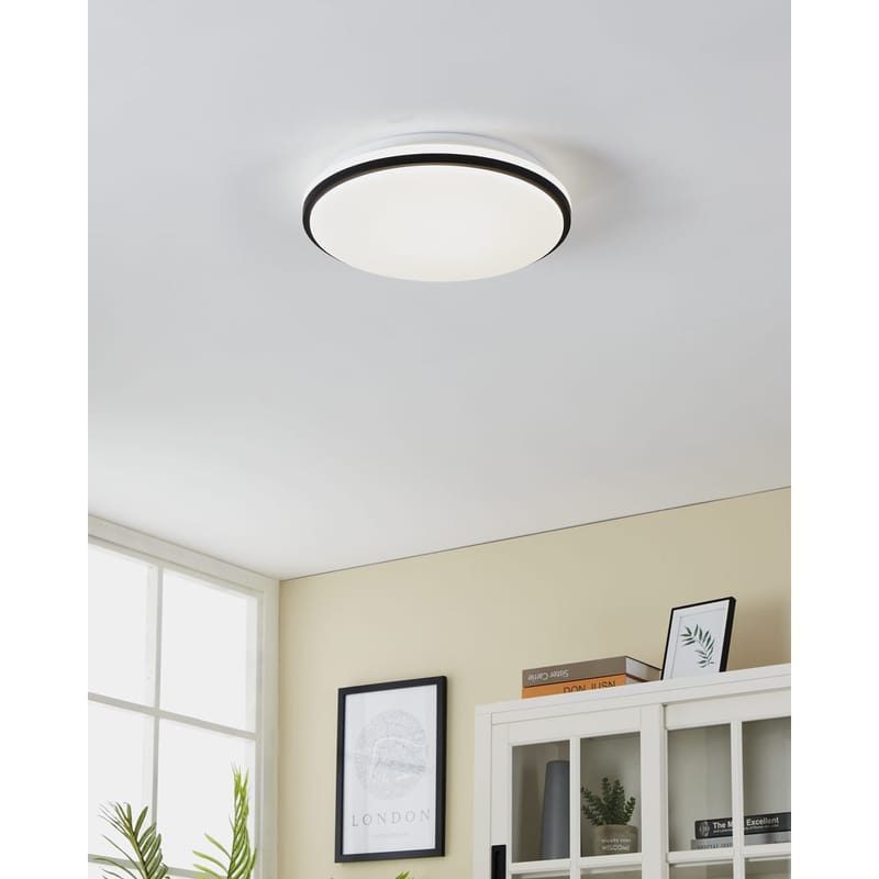 Seinä-/kattovalaisin Pinetto - Valkoinen, Musta - Valaistus - Sisävalaistus & lamput - Erikoisvalaisin - Riisipaperivalaisin