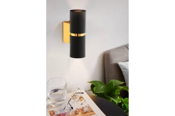 Seinälamppu Eglo Passa Ø60 mm Musta, Kulta - Musta/Kulta - Valaistus - Sisävalaistus & lamput - Seinävalaisimet - Seinäplafondi