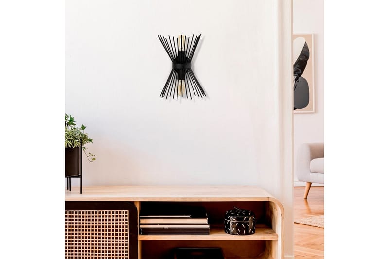 Seinävalaisin Afroz Musta - Musta - Valaistus - Sisävalaistus & lamput - Erikoisvalaisin - Riisipaperivalaisin