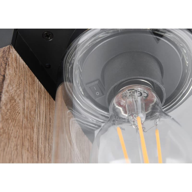 Seinävalaisin Ardila - Puu/mattamusta - Valaistus - Sisävalaistus & lamput - Erikoisvalaisin - Riisipaperivalaisin