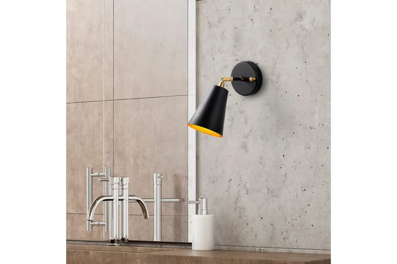 Seinävalaisin Avraen Musta / Kulta - Musta / Kulta - Valaistus - Sisävalaistus & lamput - Erikoisvalaisin - Riisipaperivalaisin