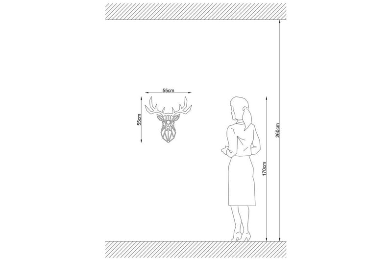 Seinävalaisin Brilo Deer Musta - Musta - Valaistus - Sisävalaistus & lamput - Erikoisvalaisin - Riisipaperivalaisin