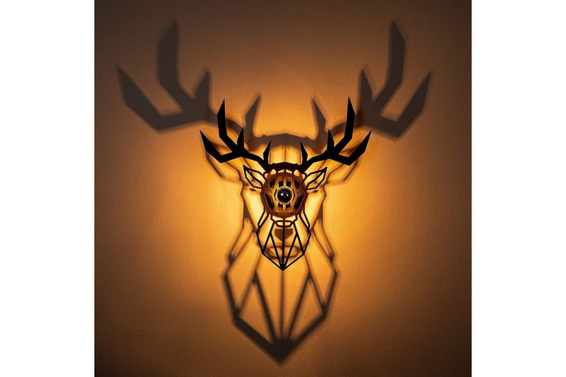 Seinävalaisin Brilo Deer Musta - Musta - Valaistus - Sisävalaistus & lamput - Erikoisvalaisin - Riisipaperivalaisin