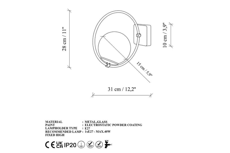 Seinävalaisin Dolcer Kulta - Kulta - Valaistus - Sisävalaistus & lamput - Erikoisvalaisin - Riisipaperivalaisin
