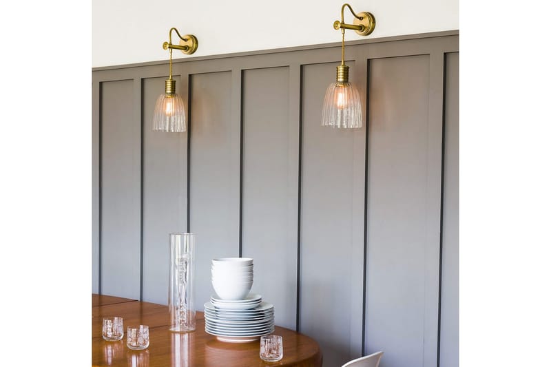 Seinävalaisin Elstead Lighting Douille Ikääntynyt messinki - Ikääntynyt messinki - Valaistus - Sisävalaistus & lamput - Erikoisvalaisin - Riisipaperivalaisin