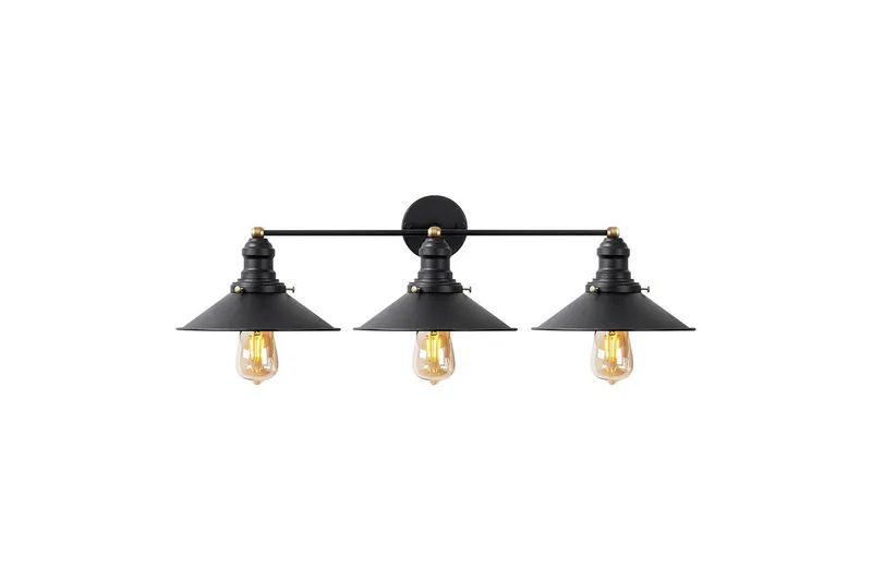 Seinävalaisin Kartionmuotoinen Musta / Antiikki, Musta/Antrasiitti