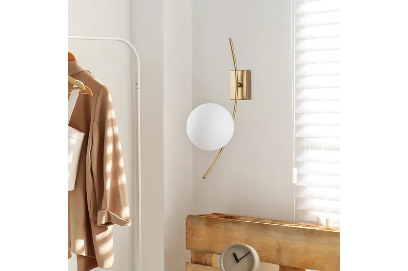 Seinävalaisin Kimbell Kulta - Kulta - Valaistus - Sisävalaistus & lamput - Erikoisvalaisin - Riisipaperivalaisin